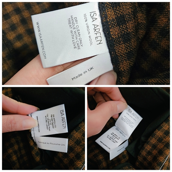 2016 ISA ARFEN 100%Virgin Wool Plaid Elegant Pencil Skirt - Picture 15 of 16
